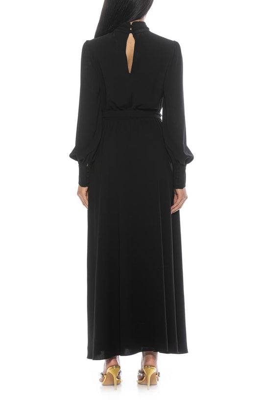 Alexia Admor Saliah Mockneck Blouson Sleeve Dress