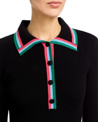 T Tahari Long Sleeve Collared Pullover Sweater