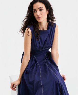 Macy's TaylorWomen's Sleeveless Shirred Dress