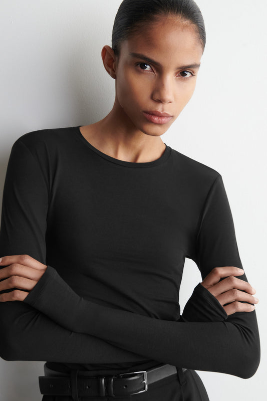 COTTON LONG-SLEEVED TOP