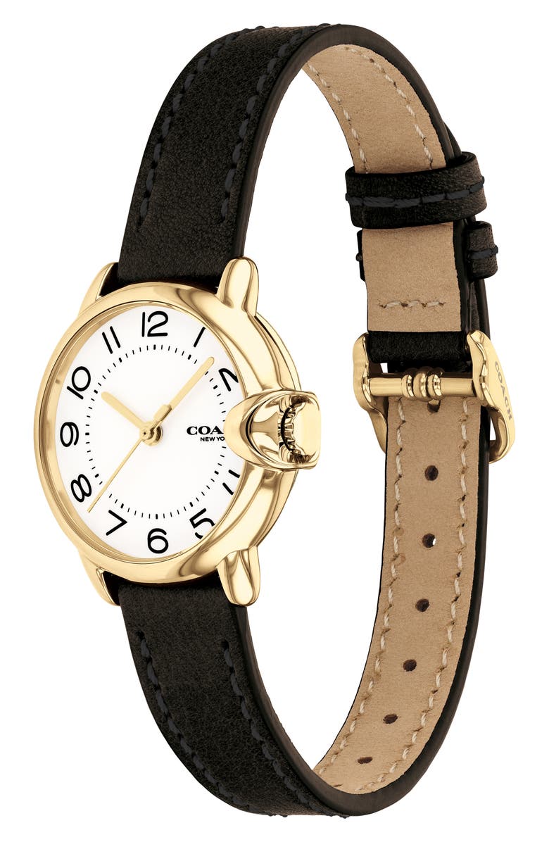 COACH Arden Leather Strap Watch, 28mm