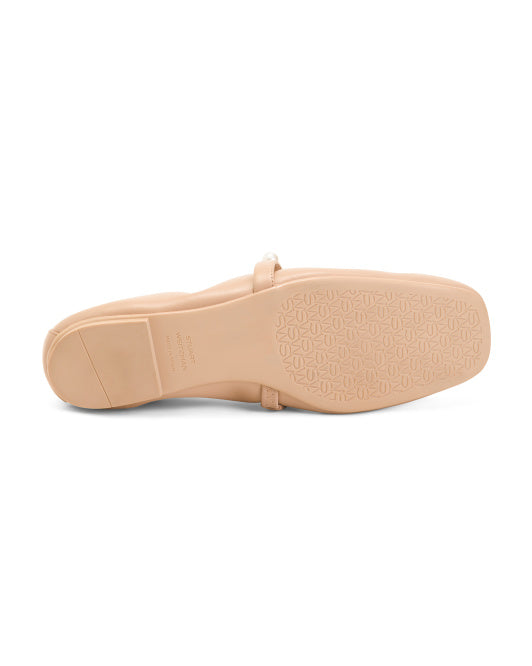 STUART WEITZMAN Made In Spain Leather Goldie Ballet Flats
