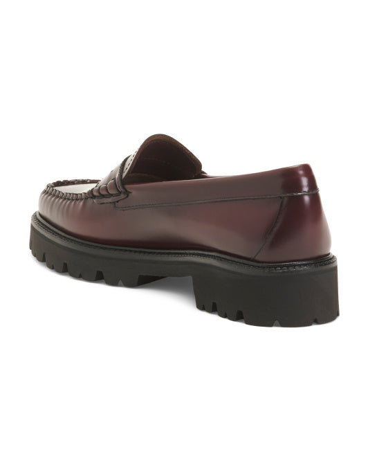GH BASS Leather Whitney Super Lug Penny Loafers