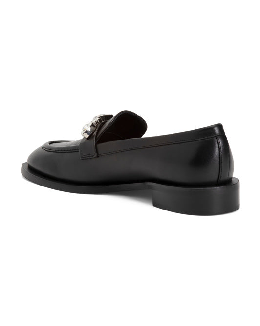 STUART WEITZMAN Made In Spain Leather Palmer Pendant Loafers