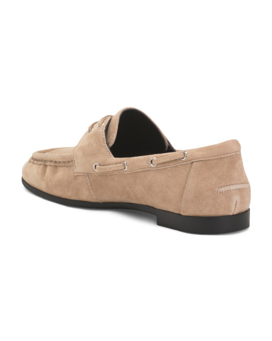 BLACK SUEDE STUDIO Suede Davy Boat Loafers