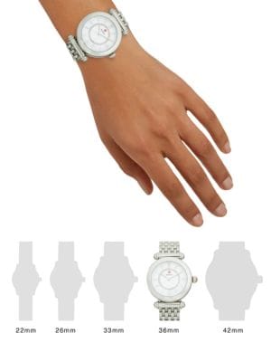 Michele
35MM Stainless Steel & Diamond Bracelet Watch