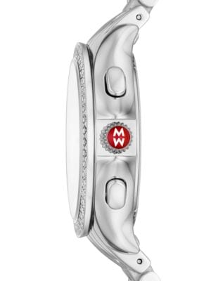 Michele
37MM Belmore Stainless Steel & 0.38 TCW Diamond Bracelet Watch