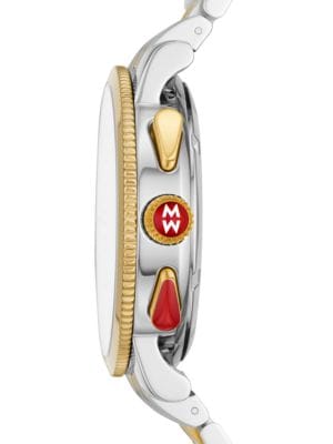 Michele
Sport Sail 42MM Two Tone 18K Gold, Stainless Steel & Diamond Chronograph Watch