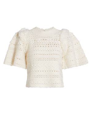 Sea
Darcy Wool-Blend Crochet Top
