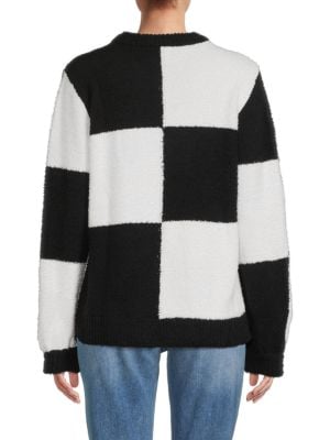 Karl Lagerfeld Paris
Checkerboard Crewneck Sweater