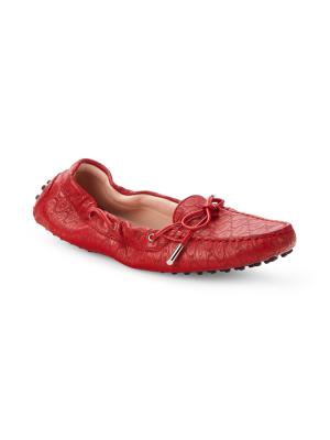 Tod's Heaven Logo Leather Driving Shoes