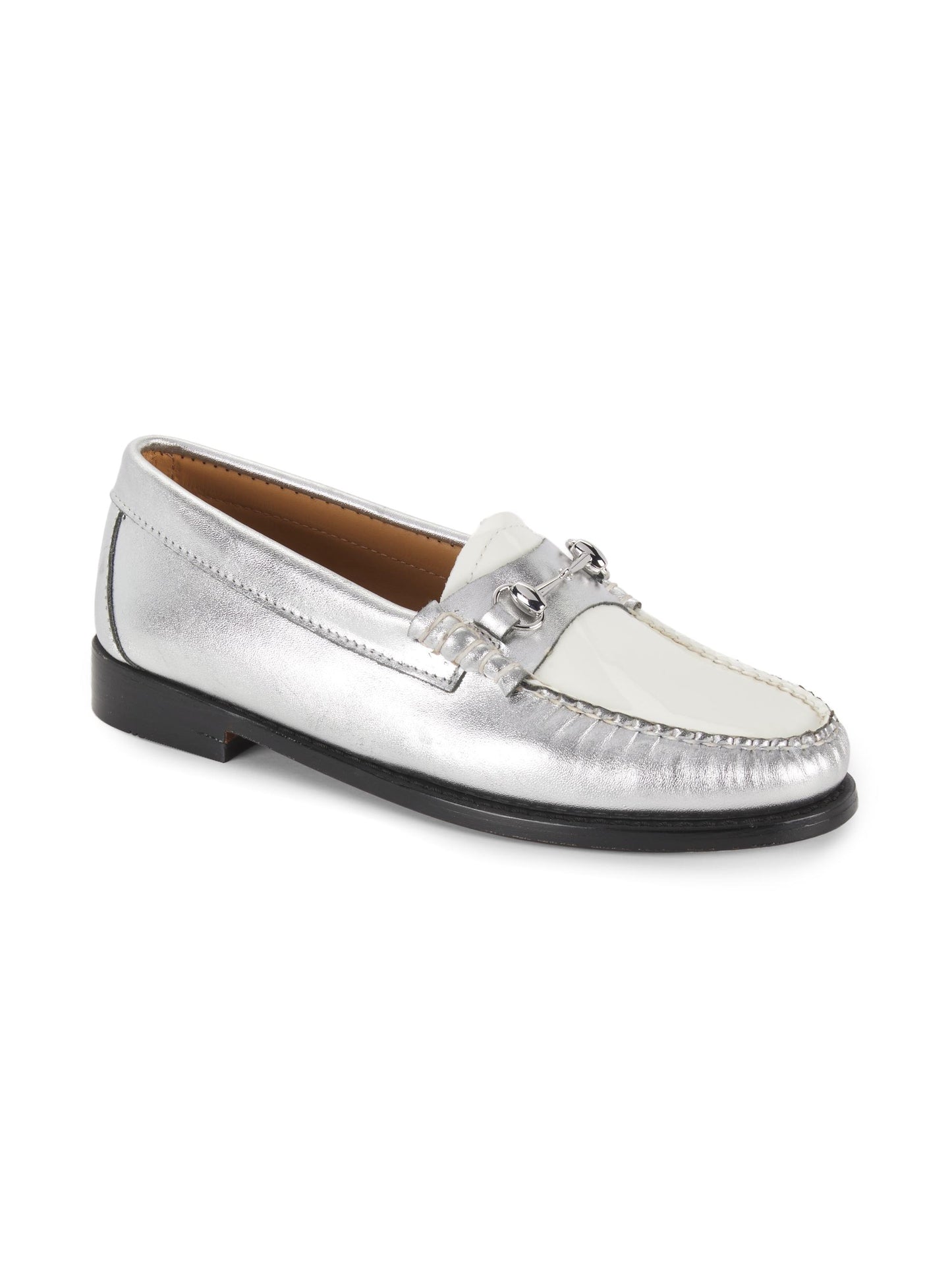 GH Bass Lianna Metallic Leather Bit Loafers