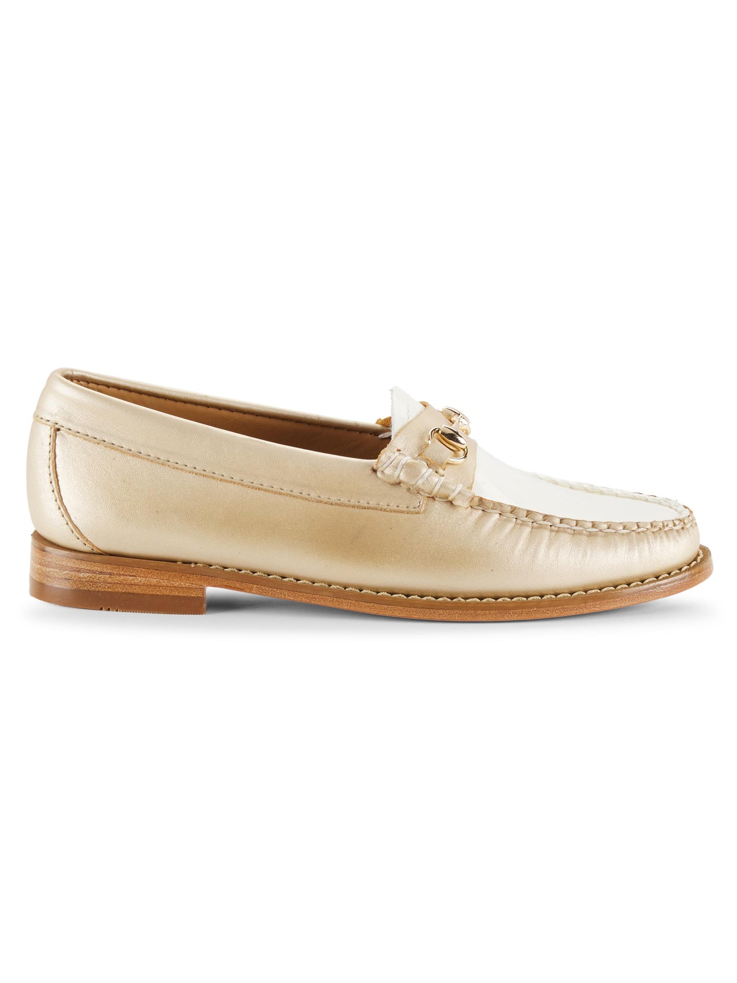 GH Bass Lianna Metallic Leather Bit Loafers