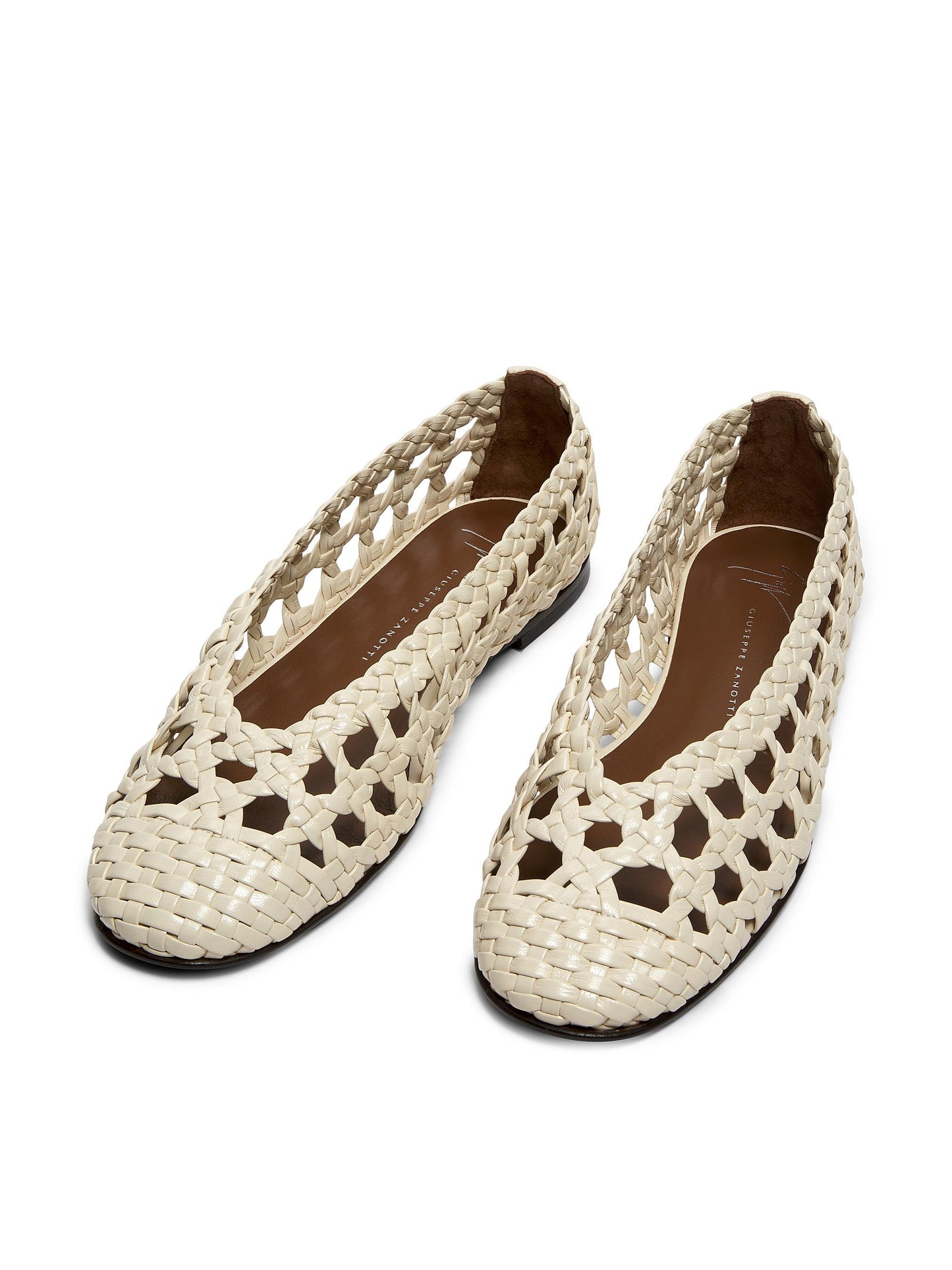 Giuseppe Zanotti Braided Leather Ballet Flats