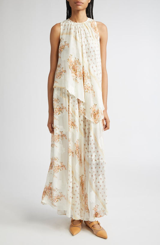 Ulla Johnson Caprice Floral Layered Silk Blend Dress