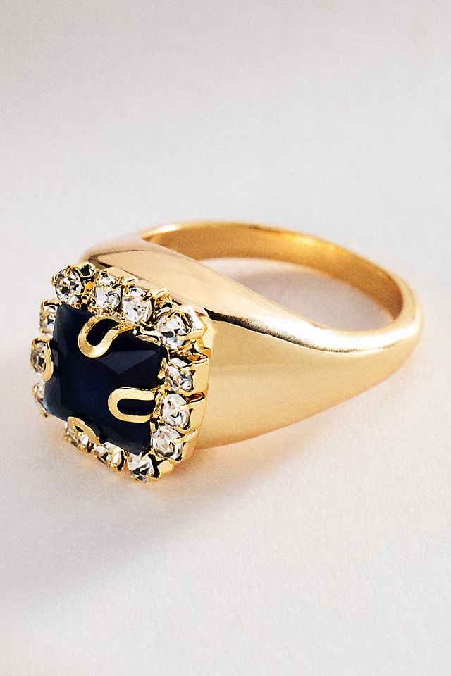 Anthropologie Large Stone Ring