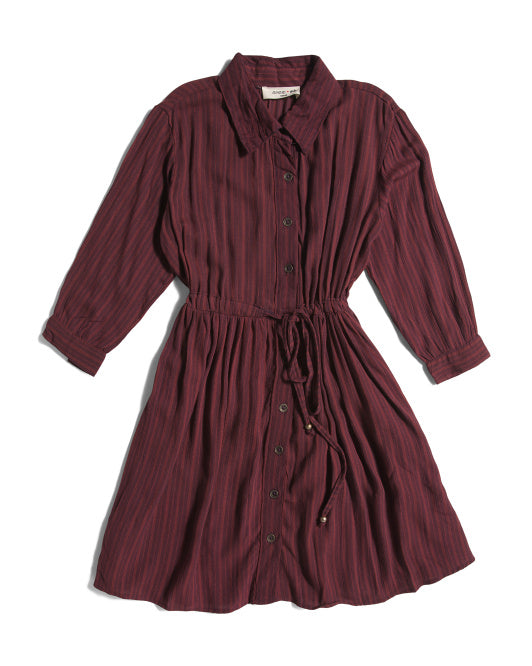 Big Girls Button Front Dress