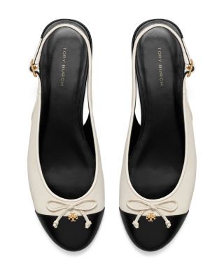 Tory Burch Women's Cap Toe Slingback Ballet Flats