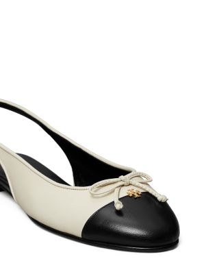 Tory Burch Women's Cap Toe Slingback Ballet Flats