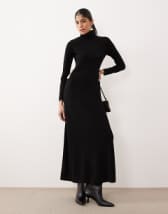 Mango shirt detailing maxi dress in brown stripes