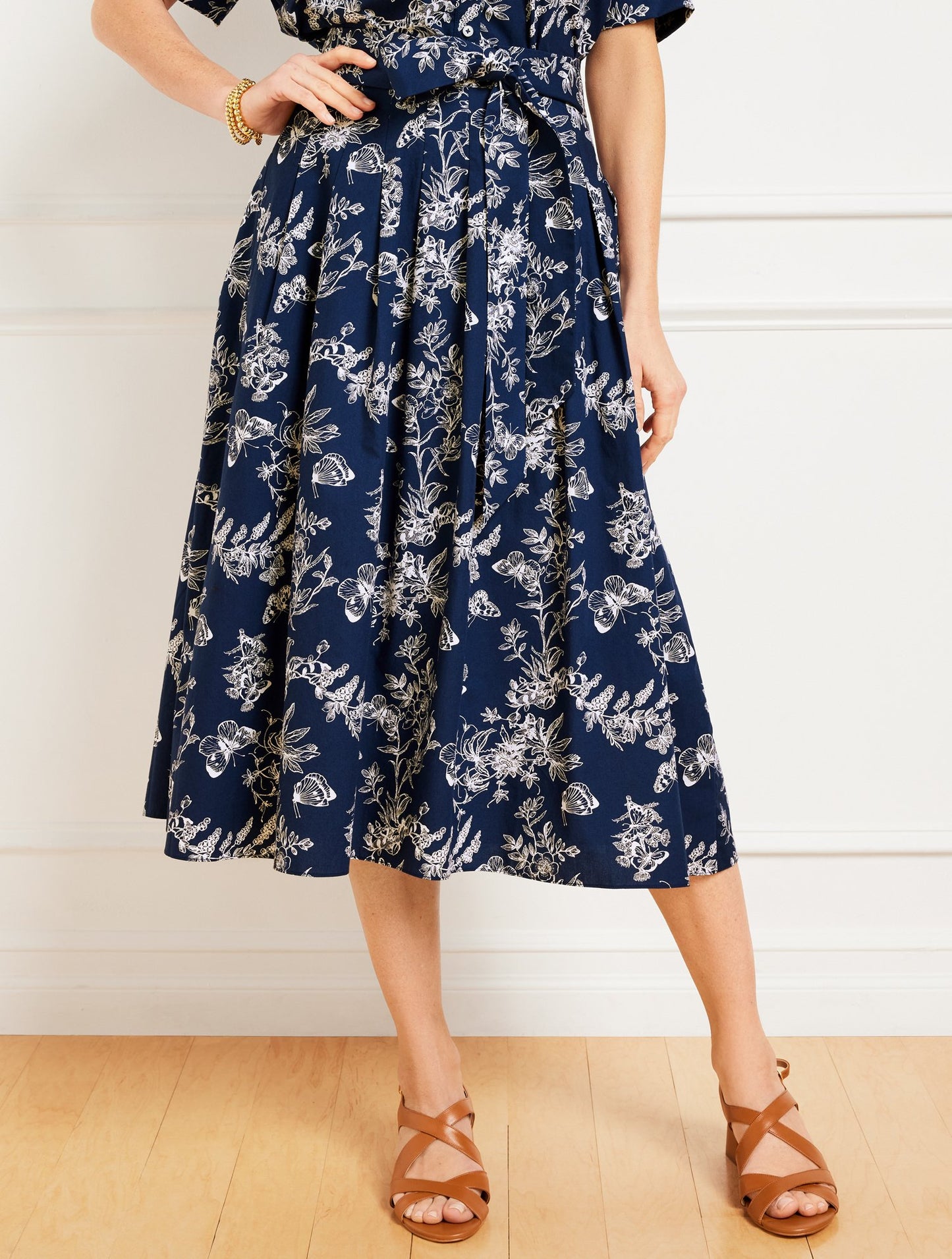 Corduroy Fit & Flare Skirt