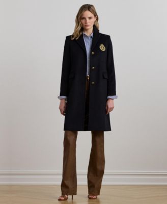 Macy's Lauren Ralph LaurenWomen's Single-Breasted Peacoat