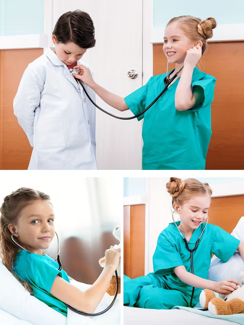 7pcs Doctor Outfit for Children, Including Nurse Scrubs, Perfect for Halloween Dress-Up for Boys And Girls Aged 3 to 11.