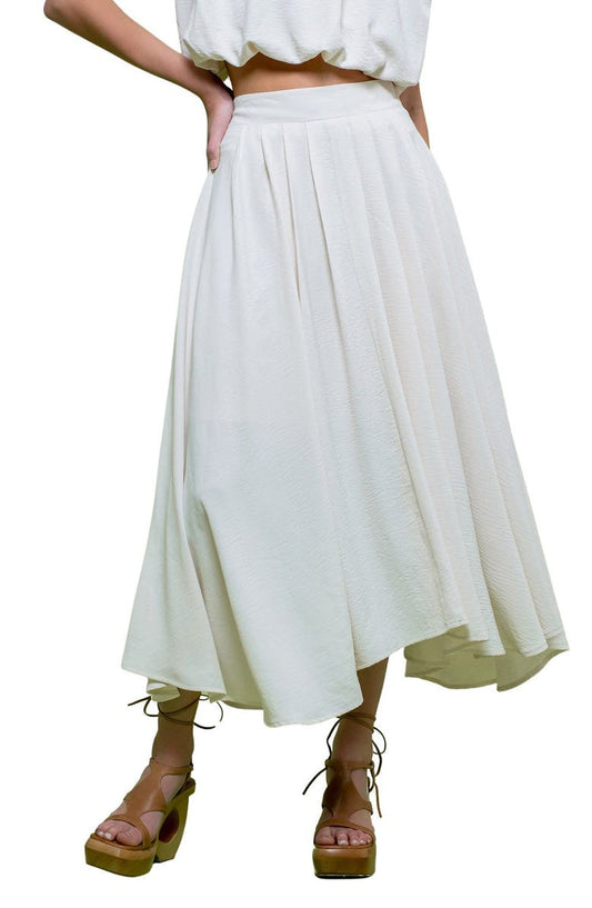 Blu Pepper Pleated Maxi Skirt