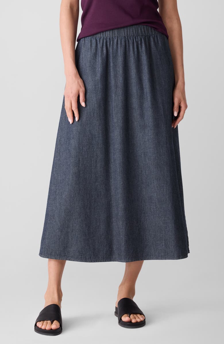 Eileen Fisher Organic Cotton Denim Skirt