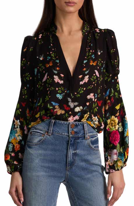 Courtney Placed Floral Long Sleeve Dress