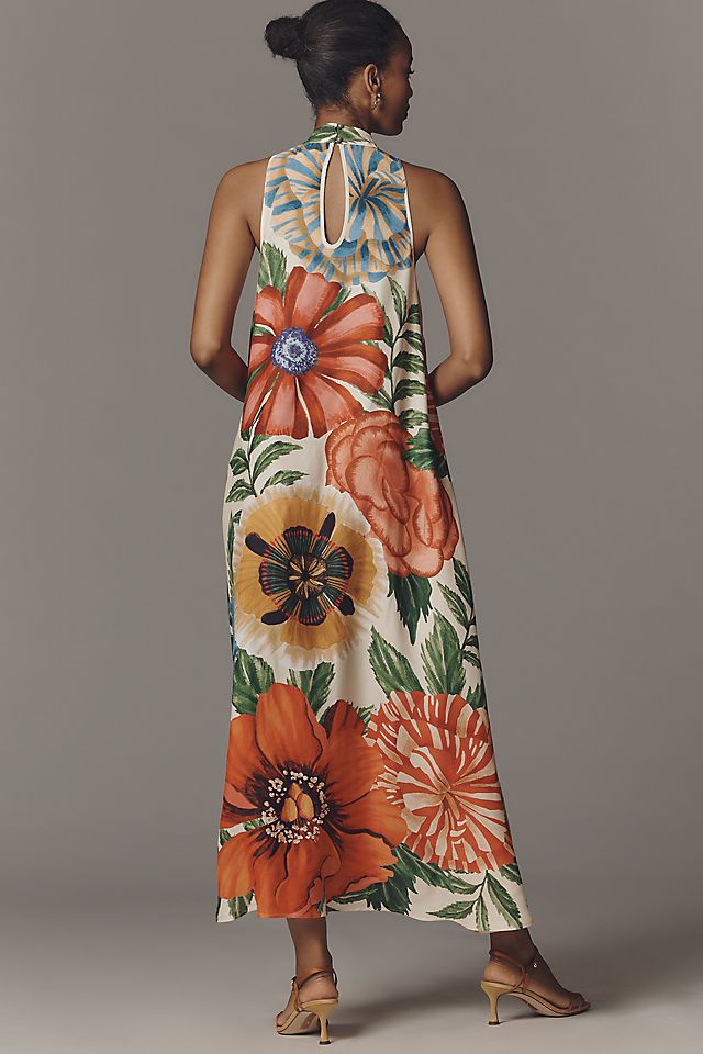 Anthropologie Farm Rio Halter Maxi Dress