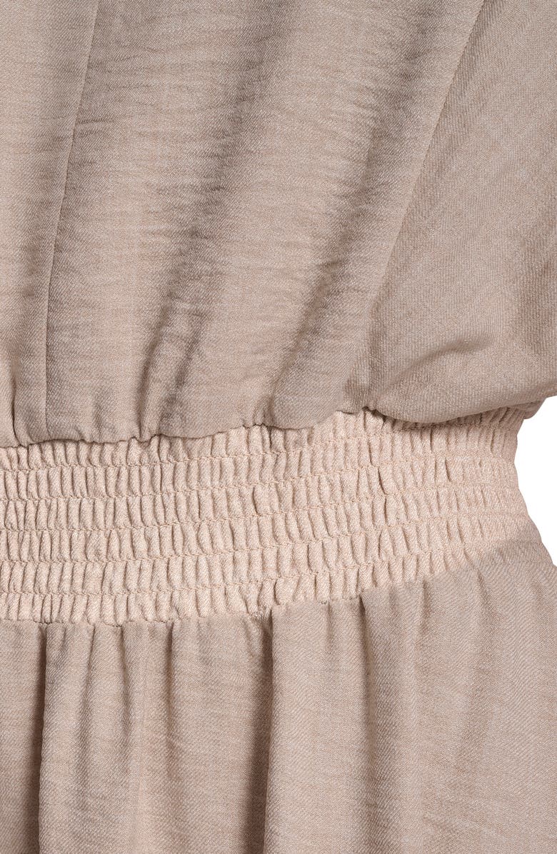 DKNY Smocked High-Low Dress