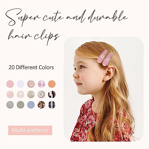 Amazon Choicbaby 30 Pcs Toddler Hair Clips Floral Print Girl Hair Clips for Girls Non Slip Wrapped Snap Hairpins for Kids Barrettes Hair Accessories for Baby Girls 2.2 Inch