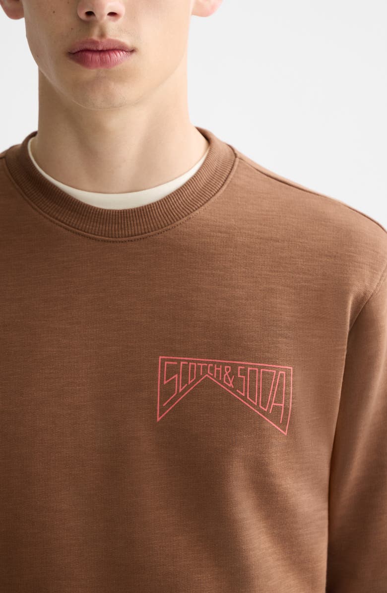 Scotch & Soda Logo Graphic Crewneck Sweatshirt
