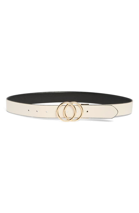 Vince Camuto Double Circle Buckle Reversible Belt