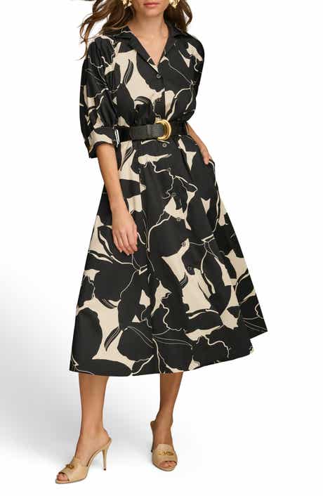 Courtney Placed Floral Long Sleeve Dress
