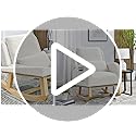 Amazon Antetek Rocking Glider Chair for Nursery, Wingback Accent Rocker Chair Upholstered Tall Back Arm Chair w/Side Pockets, Modern Leisure Single Sofa for Living Room, Hotel, Bedroom, Baby Room, Pink