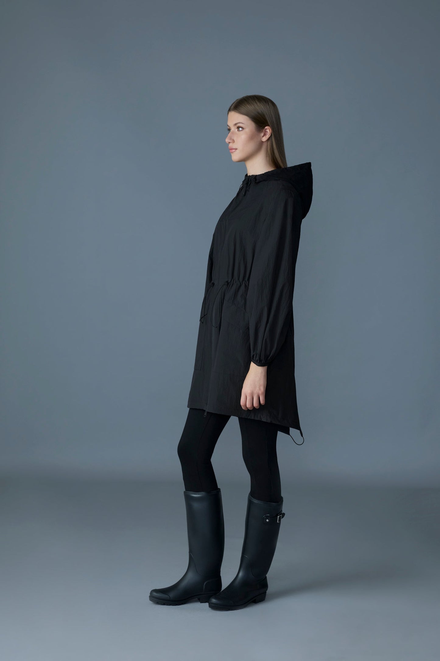 ALYSTER Packable Long rain Jacket