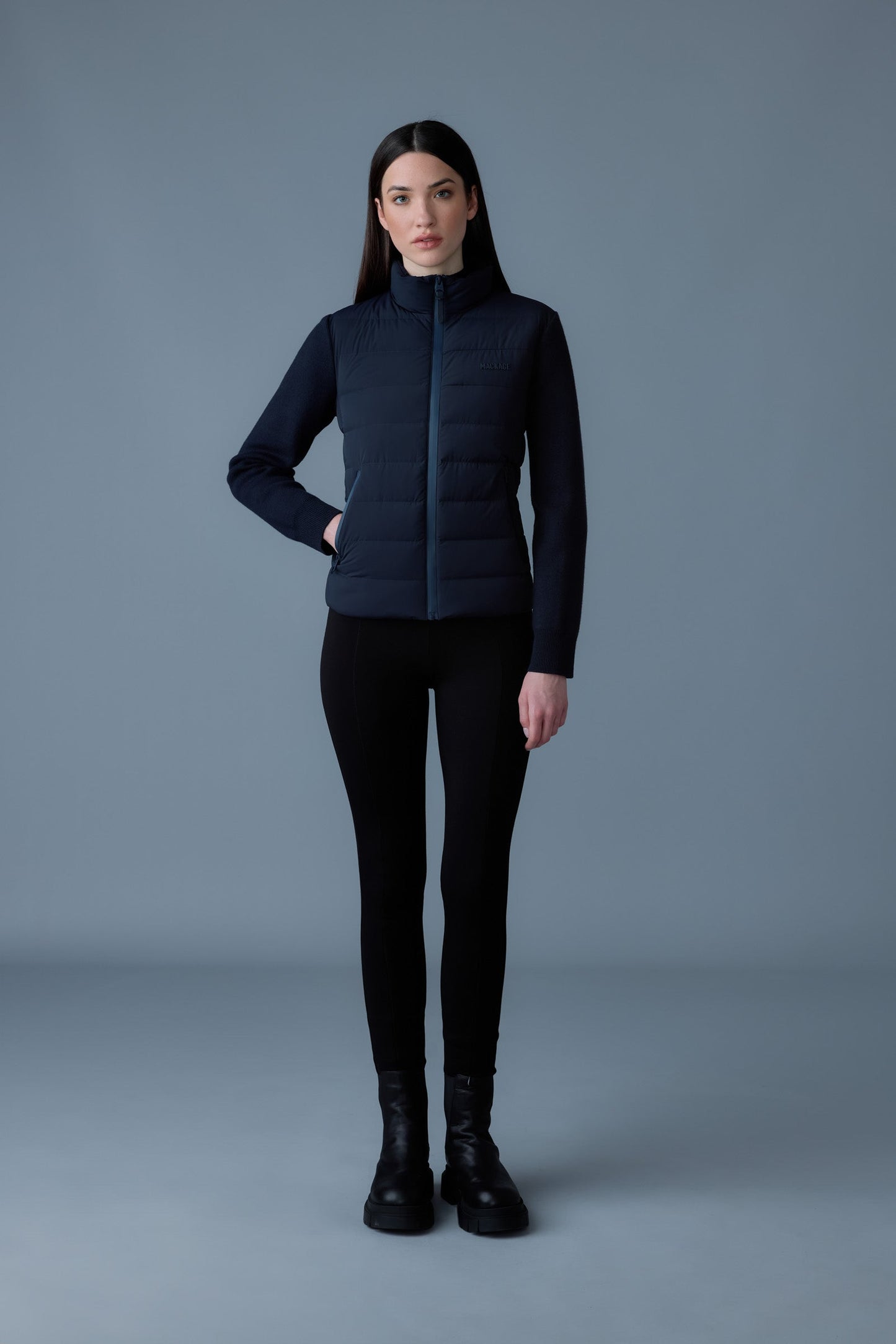 OCEANE-CITY Light down mixed-media jacket