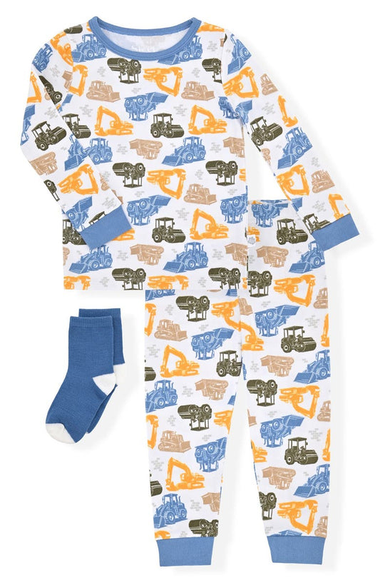 SLEEP ON IT Fitted Two-Piece Pajamas & Socks Set