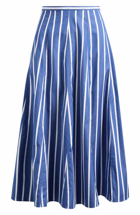 Embroidered Stripe Midi Shirtdress