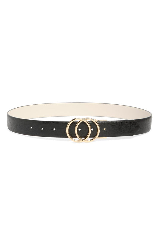 Vince Camuto Double Circle Buckle Reversible Belt