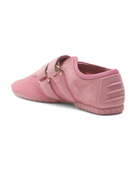 CECELIA NEW YORK Monroe Suede And Mesh Sneakerina Flats