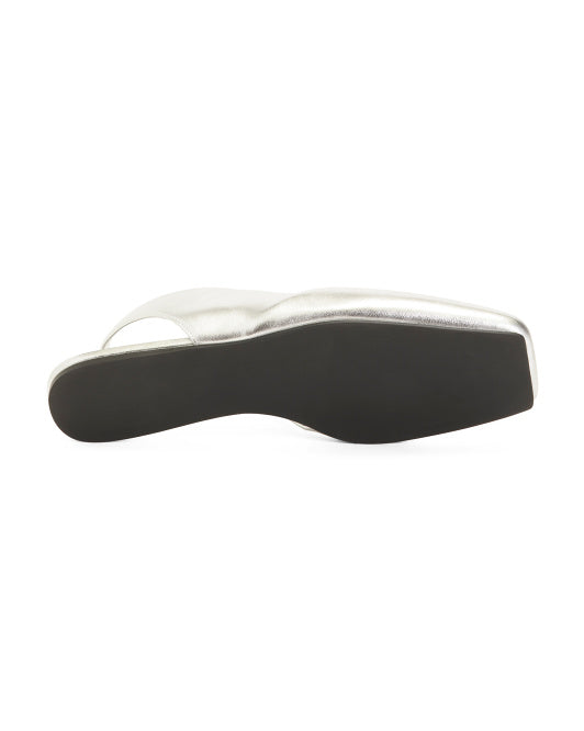 TONY BIANCO Leather Hoop Slingback Flats