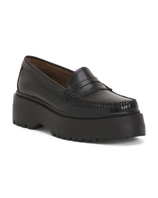 GH BASS Leather Whitney Platform Shoes