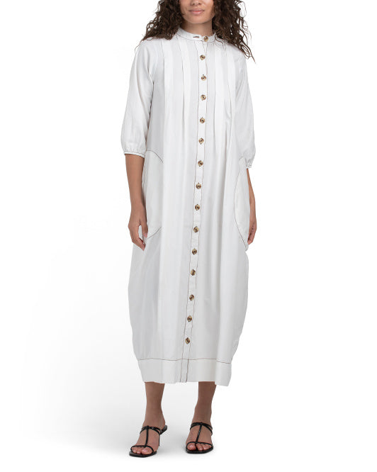 US TOGETHER Seamed Front Maxi Dress