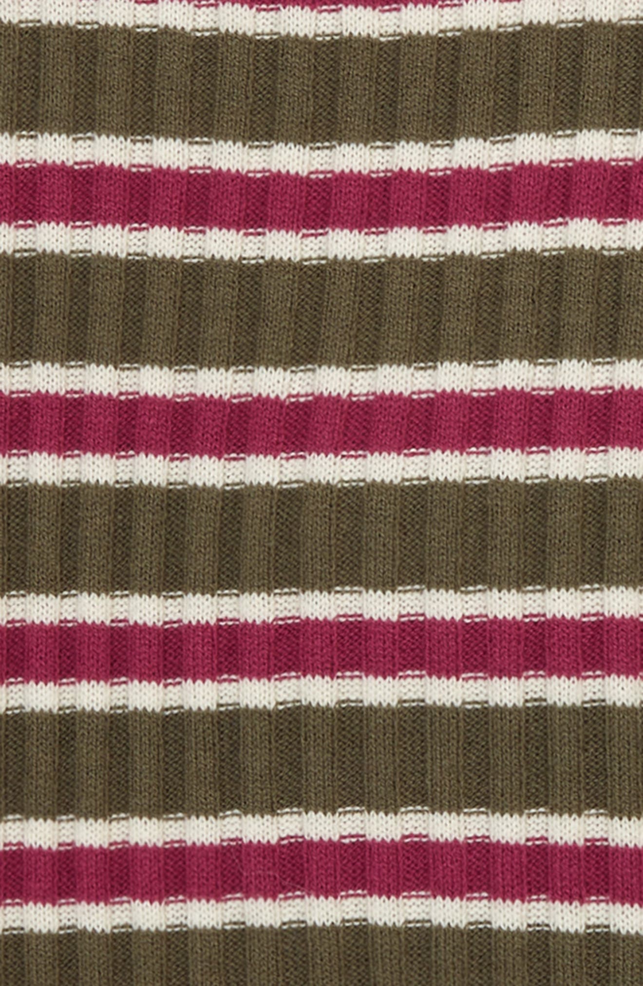 MELROSE AND MARKET Kids' Crew Sweater, Alternate, color, OLIVE SARMA MULTI STRIPE