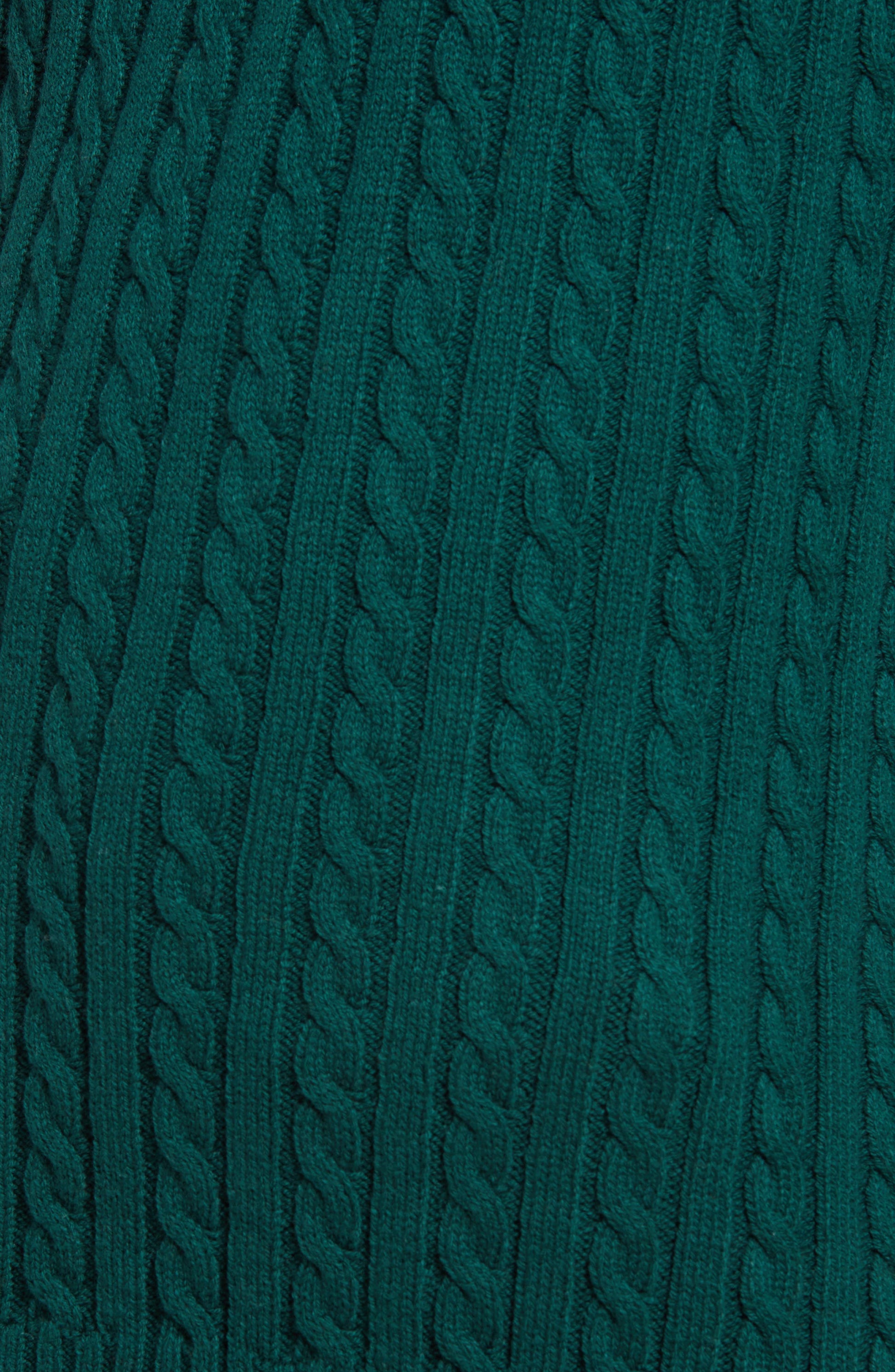 BP. Cable Knit Cotton & Recycled Polyester Sweater, Alternate, color, GREEN BOTANICAL