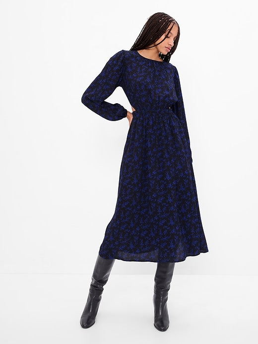 Image number 1 showing, LENZING ECOVERO Cutout Midi Dress